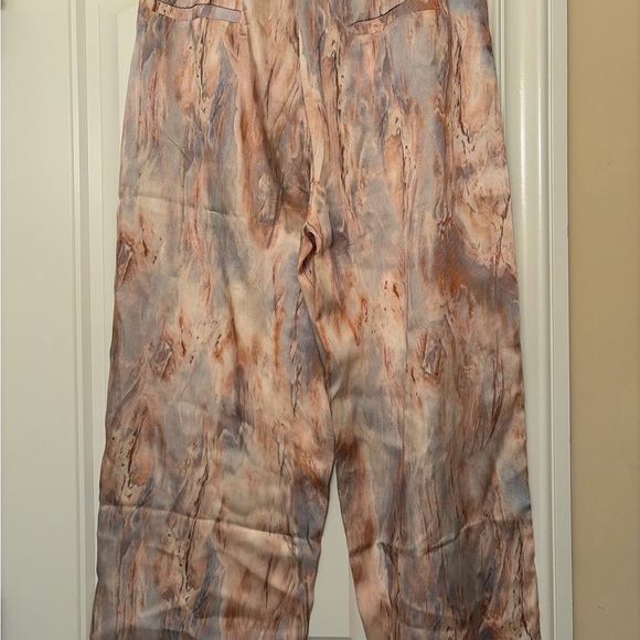 Women's Marble Print Pants - Pink and Gray - Picture 6 of 7